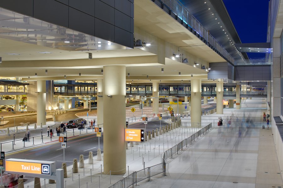 Terminal 3 Departures Level Bridge at Harry Reid International Airport ...